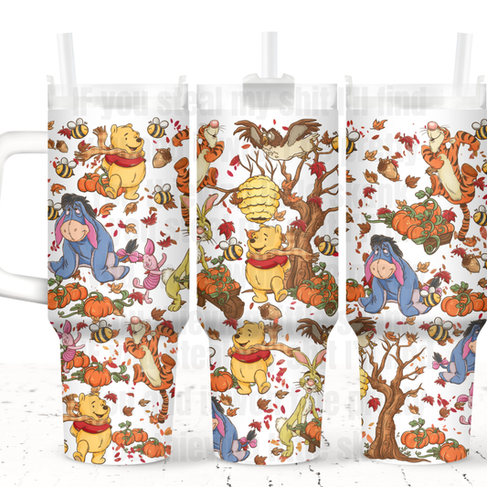 40oz FALL BEAR GANG UV  DTF CUP WRAP