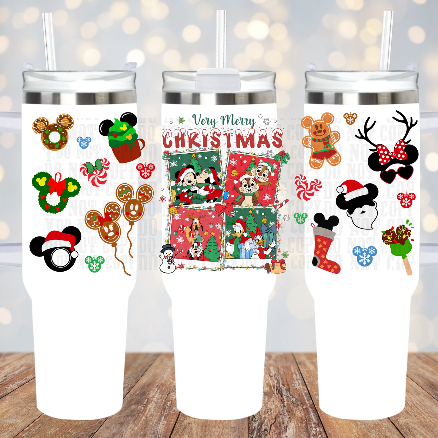 40oz MAGICAL POSTCARD CHRISTMAS UV DTF CUP WRAP