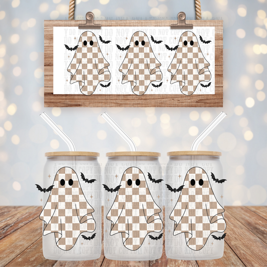 CHECKER GHOSTIES UV DTF CUP WRAP-SHOP EXCLUSIVE BY CIERA