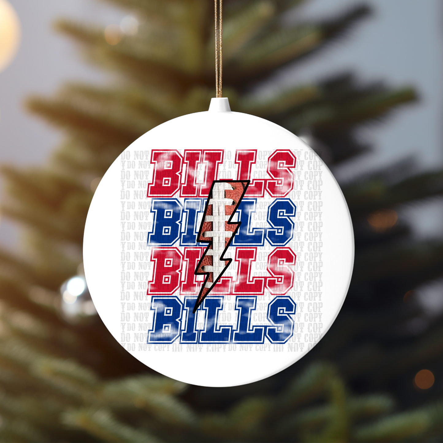 BLUE AND RED FAN GIRL UV DTF ORNAMENT DECAL