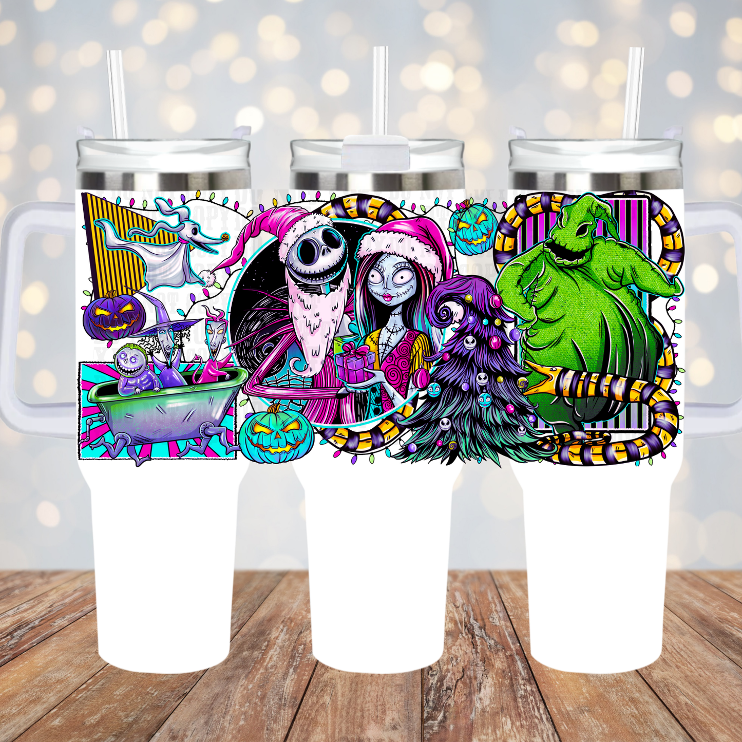 40oz CHRISTMAS BEE CEE UV DTF CUP WRAP