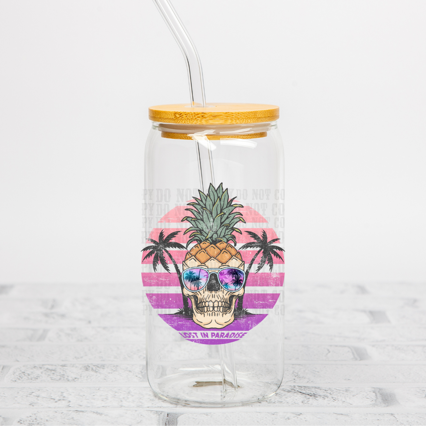 LOST IN PARADISE UV DTF DECAL