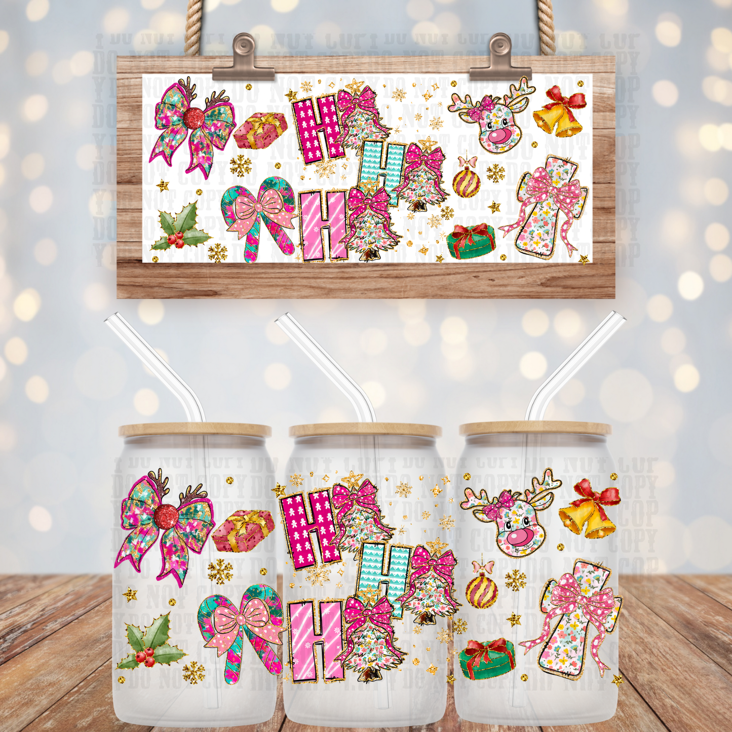 PREPPY HO HO HO   DTF CUP WRAP