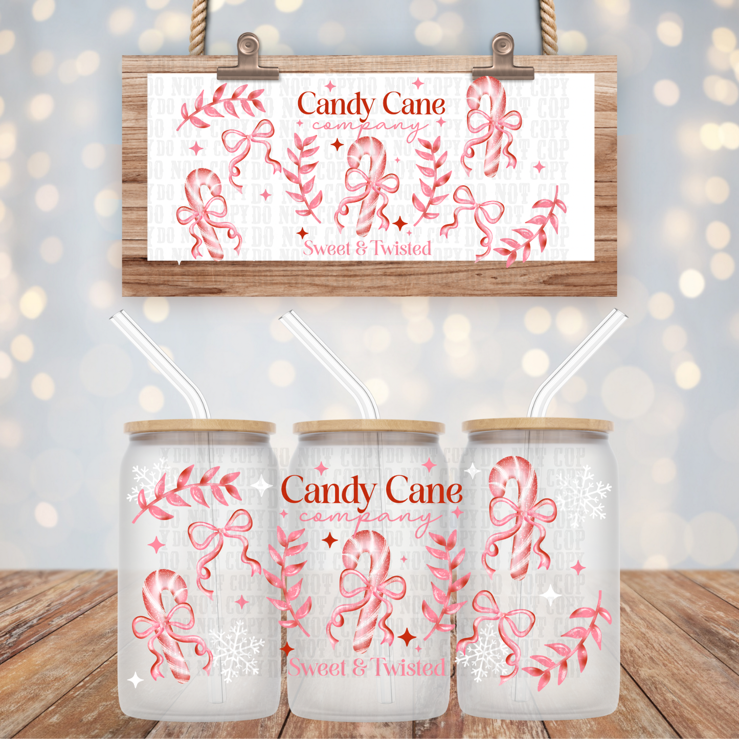 SWEET BUT TWISTED  UV DTF CUP WRAP
