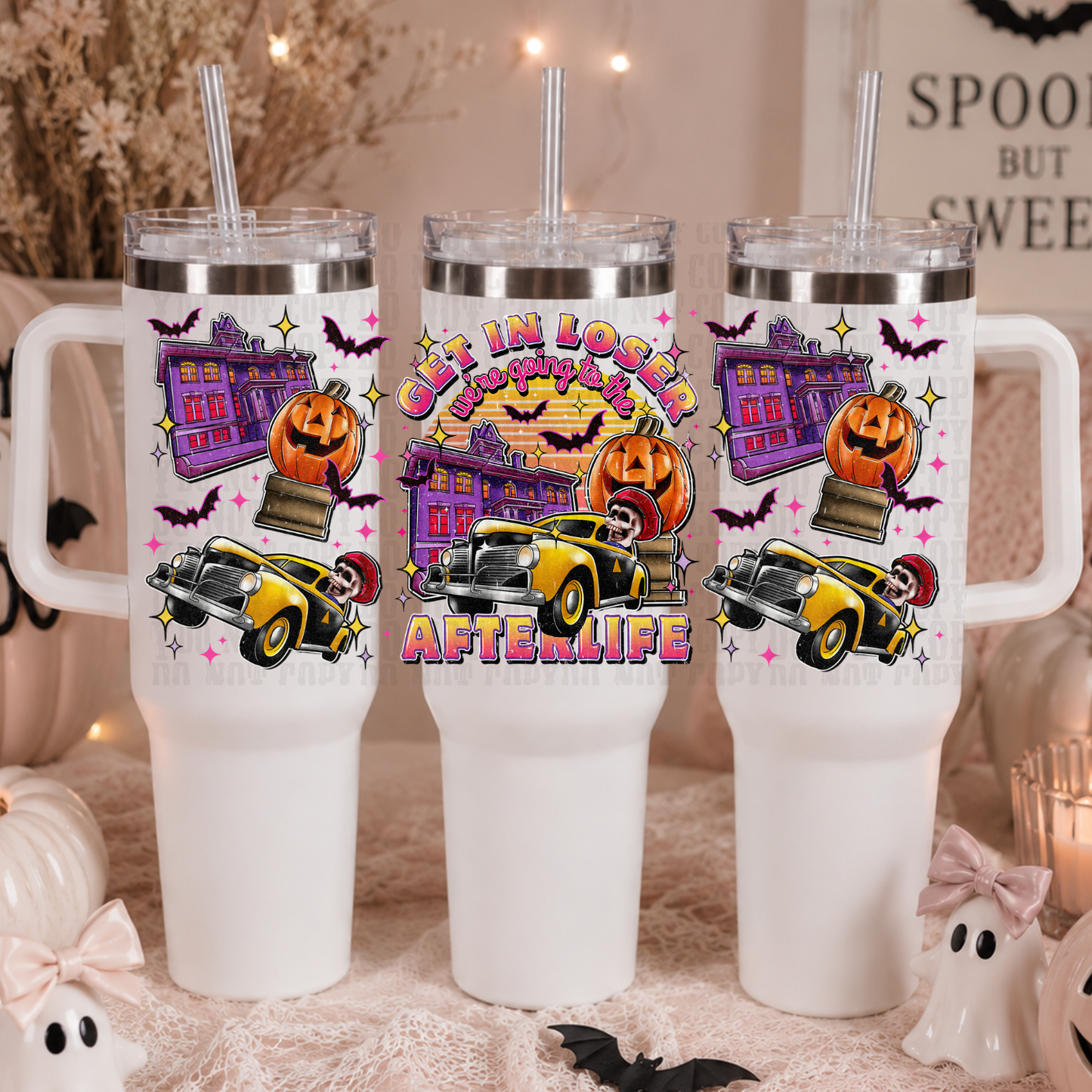 40oz GET IN LOSER AFTERLIFE  UV DTF CUP WRAP