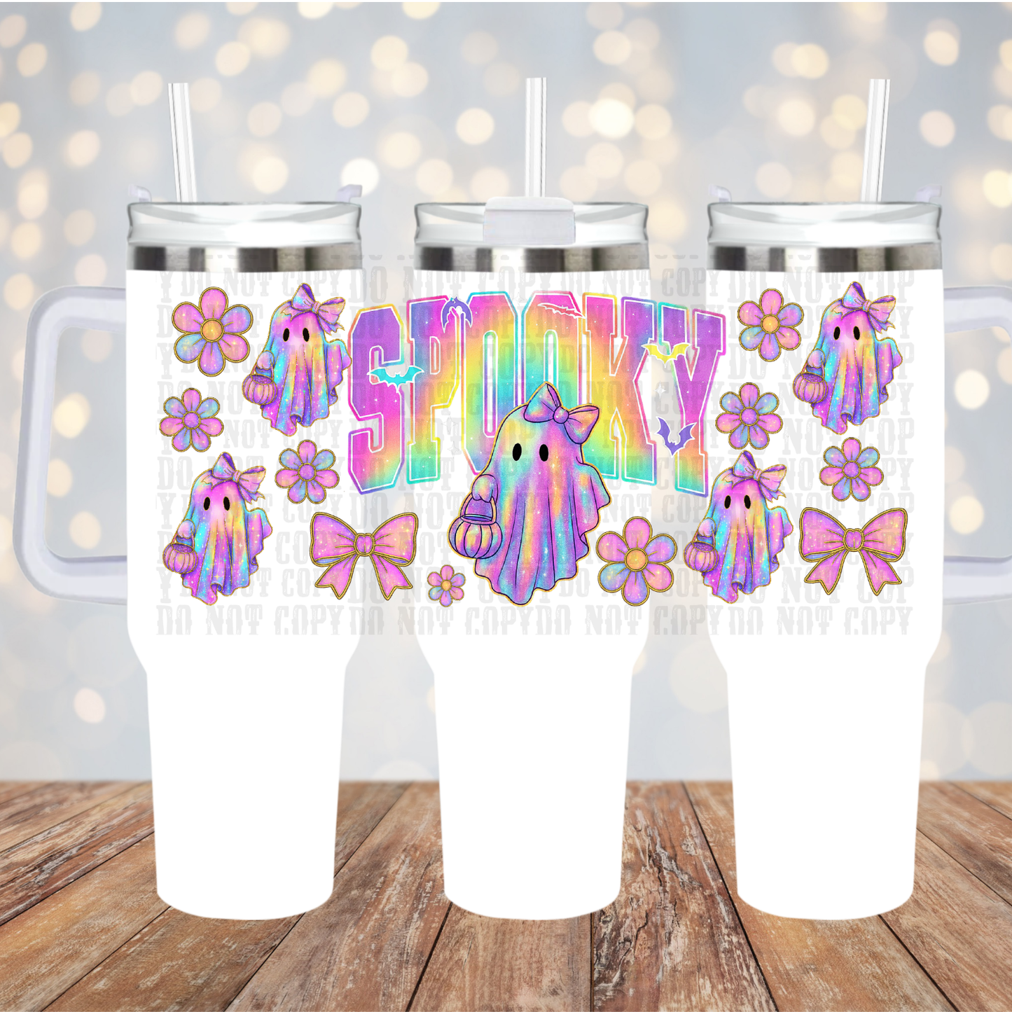40/50oz PASTEL SPOOKY UV DTF CUP WRAP