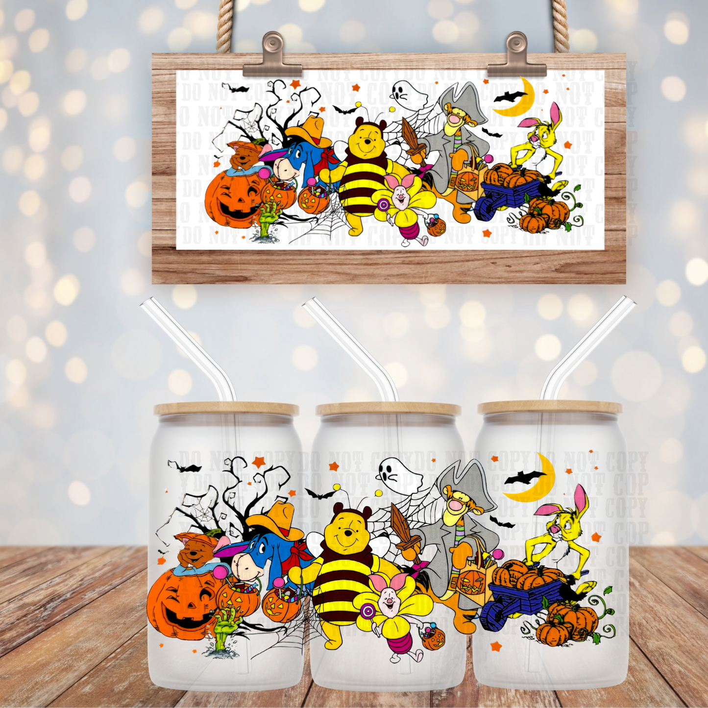 HALLOWEEN GANG   UV DTF CUP WRAP