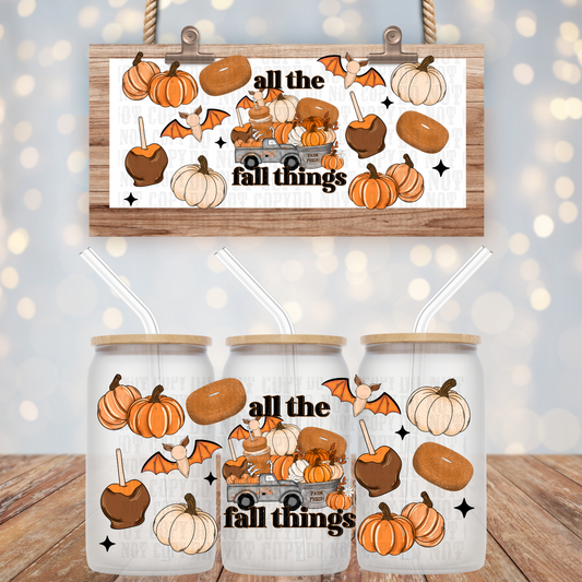 ALL THE FALL THINGS UV DTF CUP WRAP