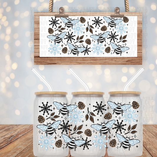 WINTER BEES UV DTF CUP WRAP