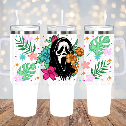 40oz TROPICAL GHOSTY-POO  UV DTF Cup Wrap