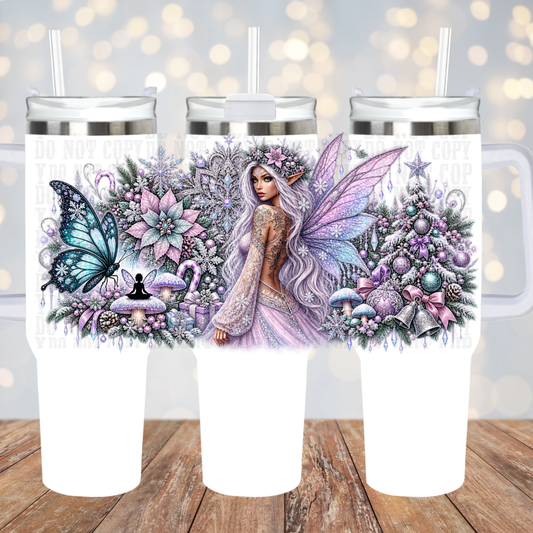40oz SNOW FAIRY  UV DTF CUP WRAP