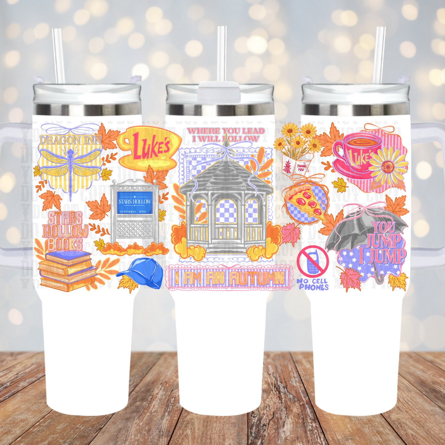 40oz GILMORE GIRLS  UV DTF CUP WRAP