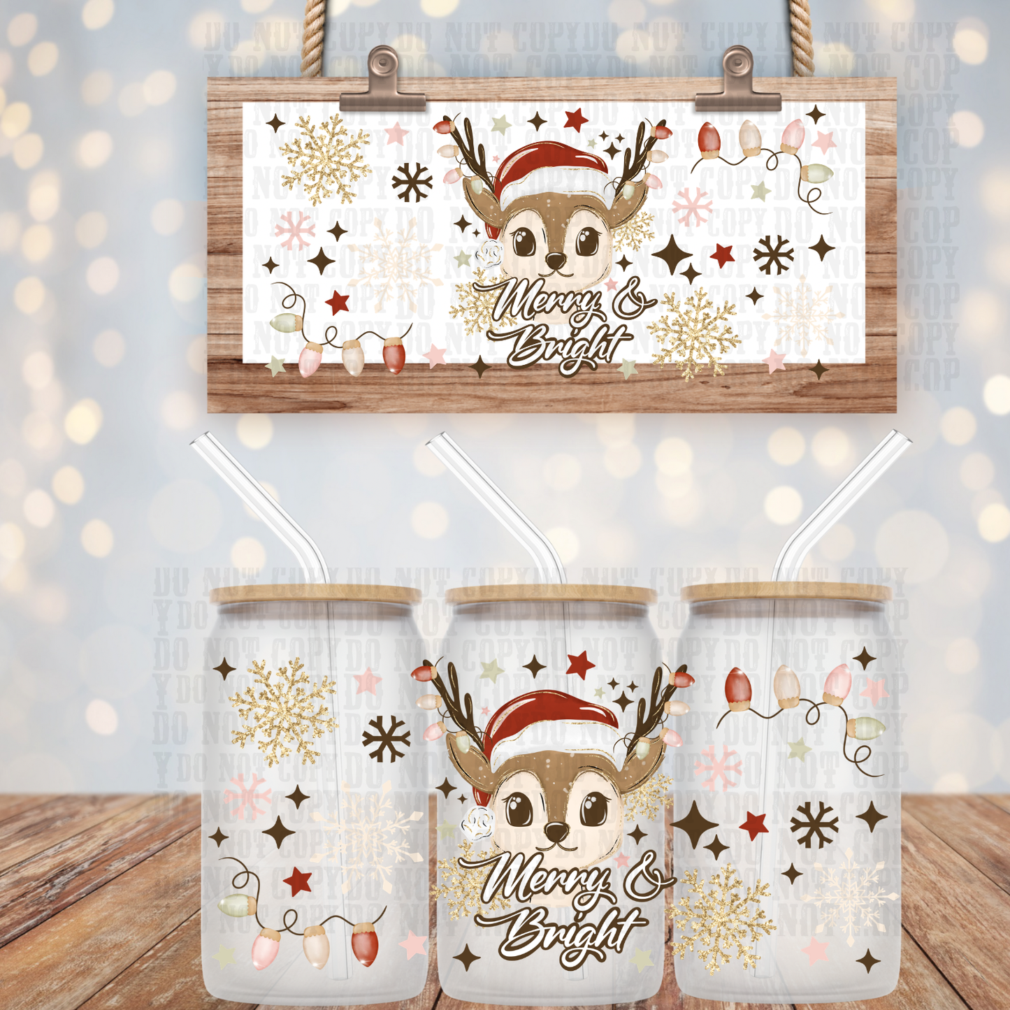 RED NOSE UV DTF CUP WRAP