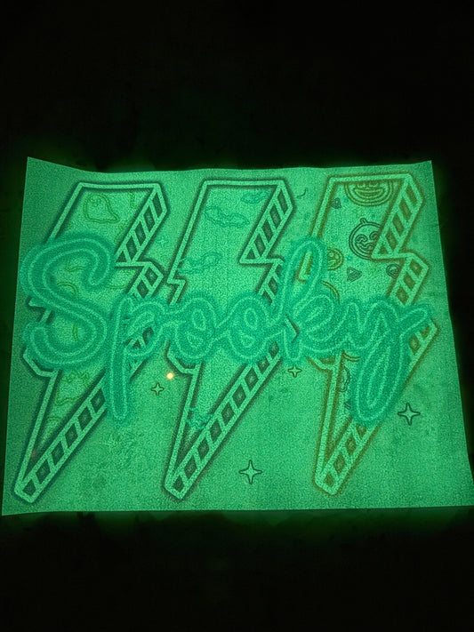 BOLT SPOOKY NEON  GLOW IN THE DARK DTF