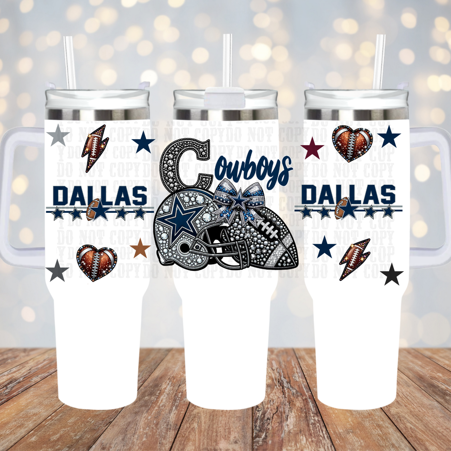 40oz 2026 Faux Rhinestone  Bundle UV DTF CUP WRAP