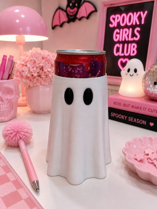 12 oz Ghost Can Cooler | 3D Printed Halloween Soda Can Holder