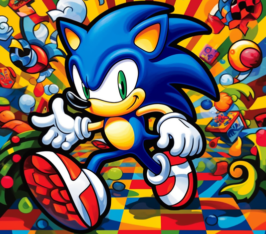 3D Sonic The Hedgehog  Sublimation Print