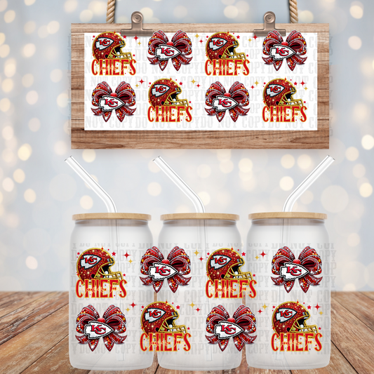 KC STACKED FAUX RHINESTONE - 16oz UV DTF CUP WRAP