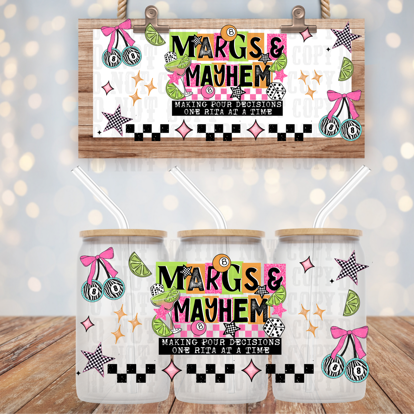 MARGS AND MAYHEM UV DTF CUP WRAP -SHOP EXCLUSIVE