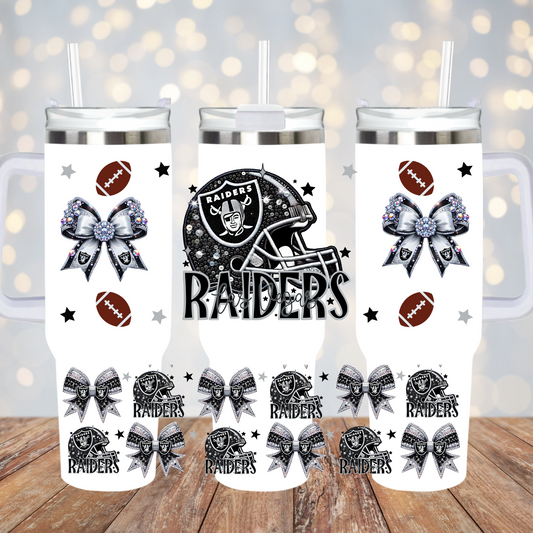 40oz COQUETTE HELMUT FOOTBALL BUNDLE UV DTF CUP WRAP