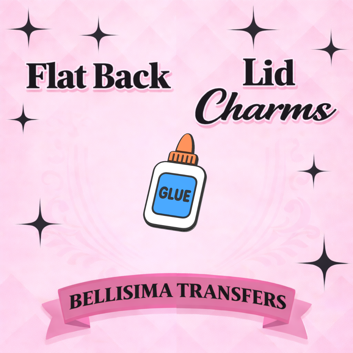 GLUE Flat Back Lid Charms