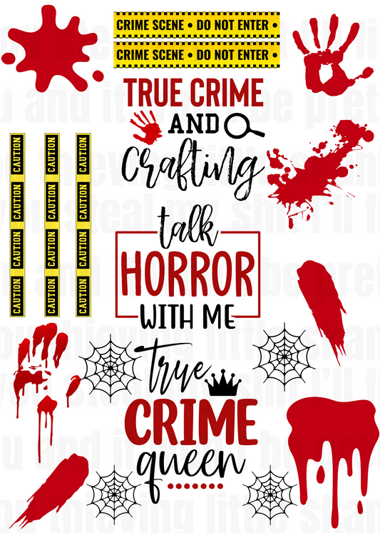 TRUE CRIME UV DTF ELEMENT SHEET -SHOP EXCLUSIVE