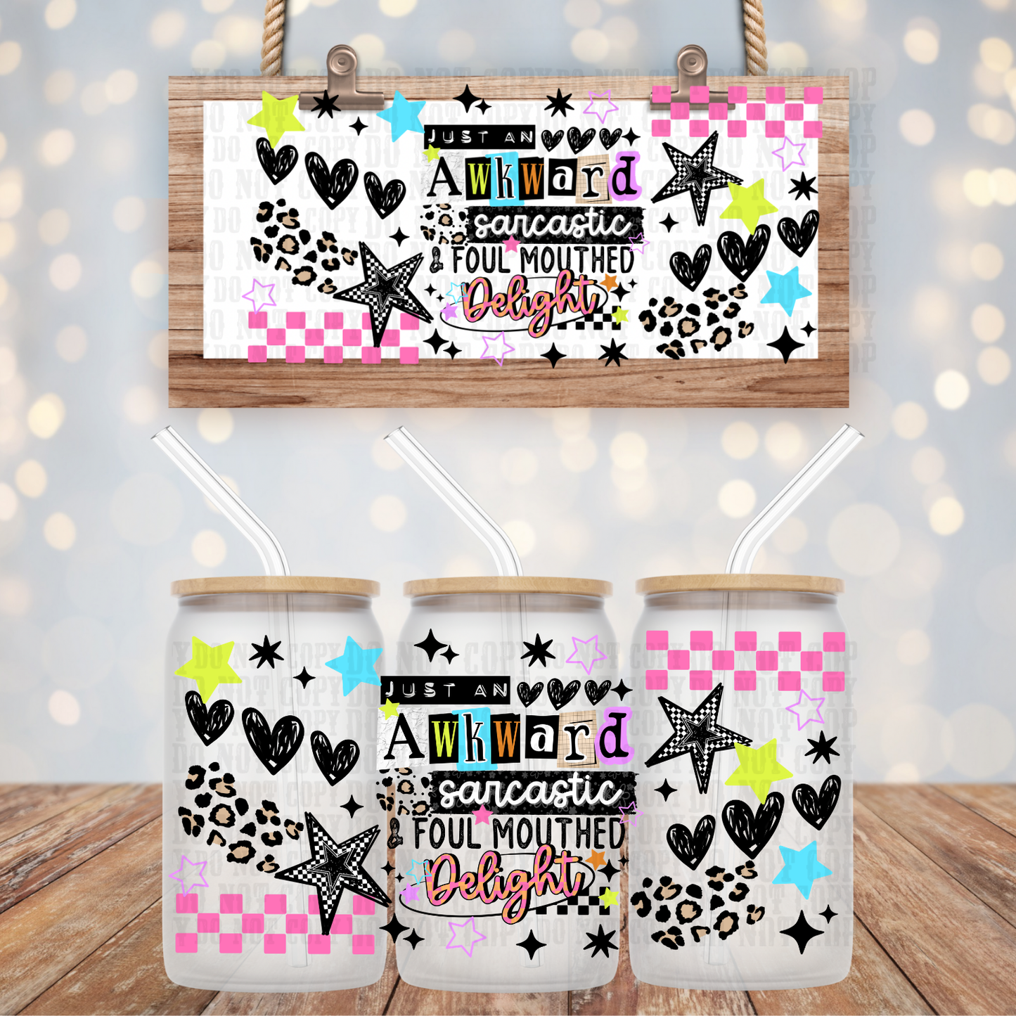 ACKWARD DELIGHT UV DTF CUP WRAP