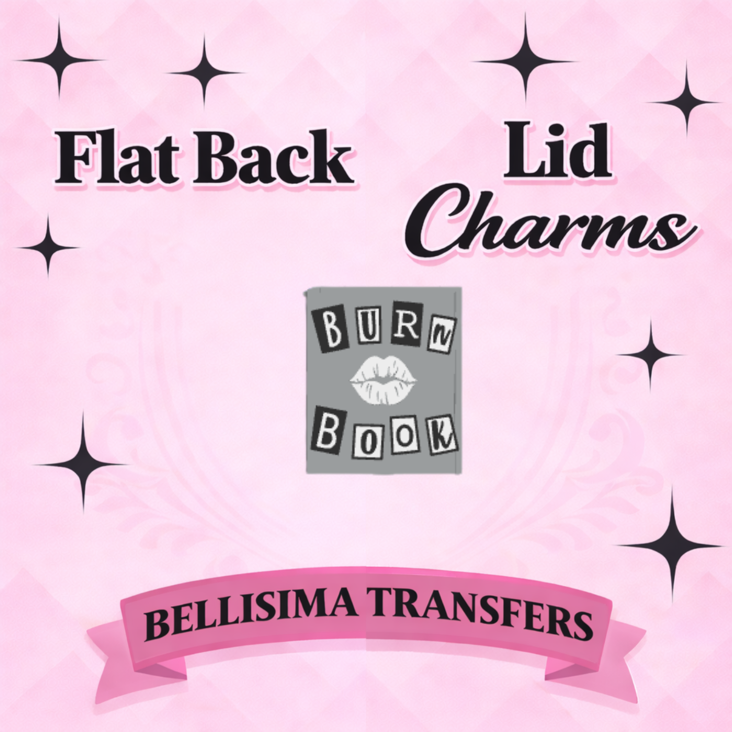 BURN BOOK  Flat Back Lid Charms