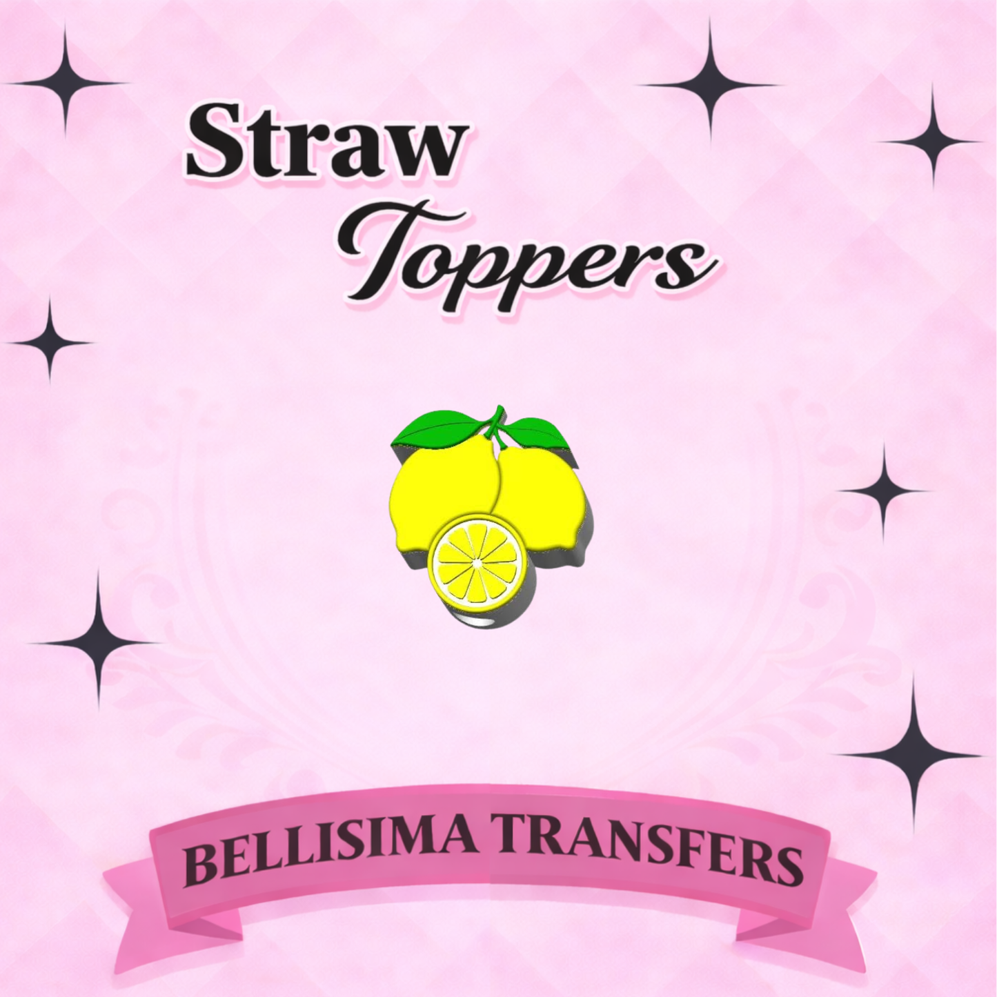 LEMONS Straw Topper – 3D Printed Tumbler Accessory | Standard or Stanley