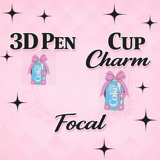FLORAL DC Focal for Pen & Cup Charms -Interchangeable Decorative Pen Toppers