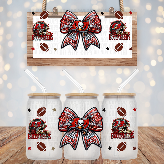 COQUETTE BUCCS FOOTBALL BUNDLE UV DTF CUP WRAP