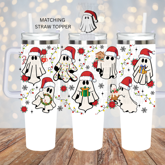 40oz A VERY GHOSTY CHRISTMAS   UV DTF CUP WRAP