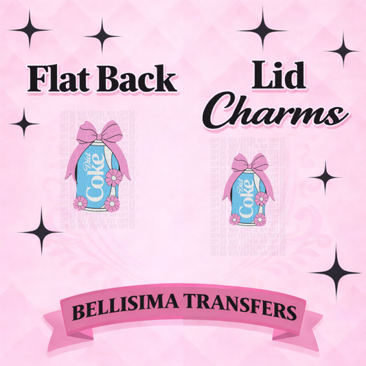 FLORAL DC Flat Back Lid Charms