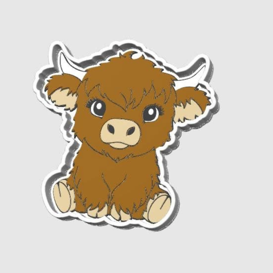 HIGHLAND COW Trinket Tray | Cute 3D Printed Catch-All Dish