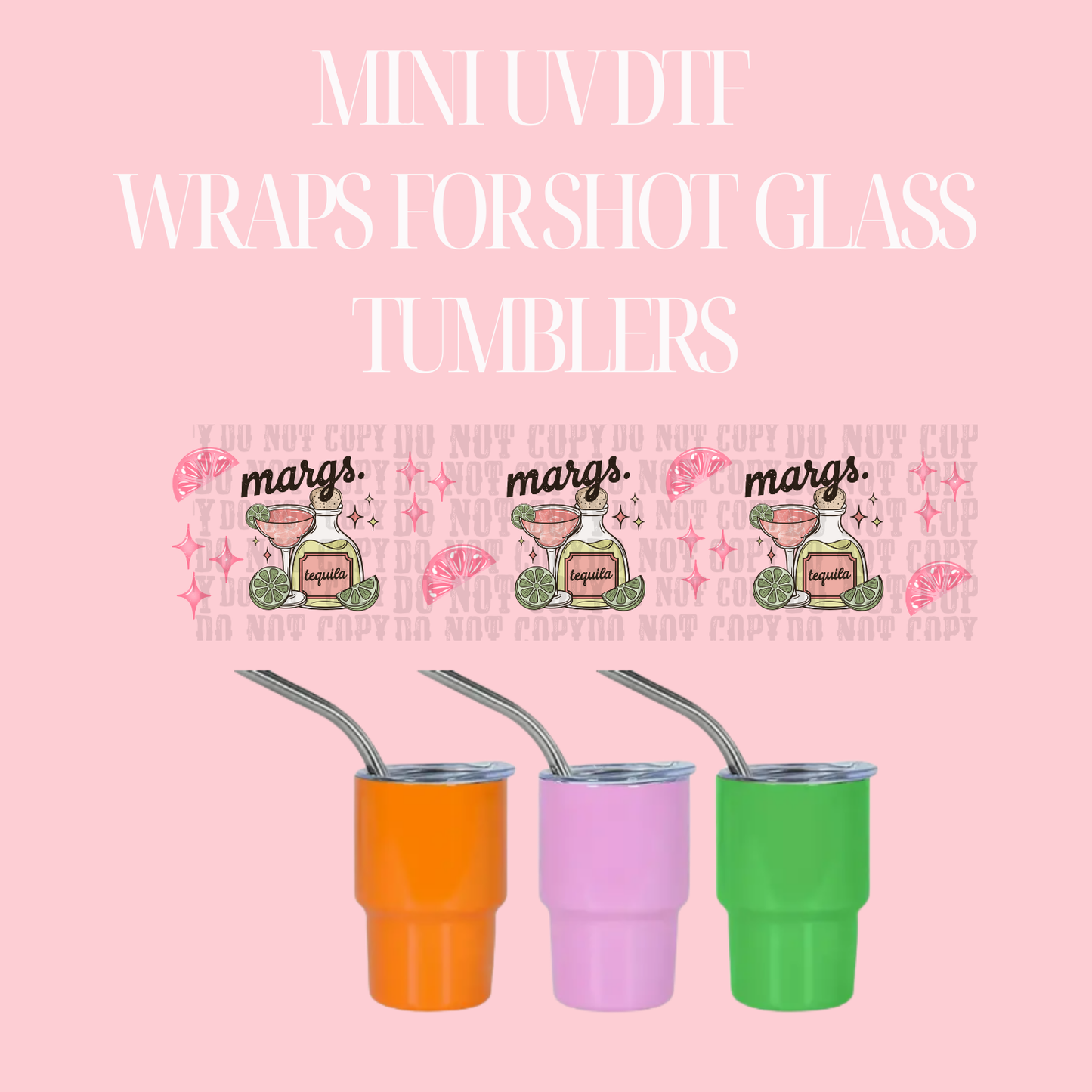 PINK MARGS Mini UV DTF Cup wrap