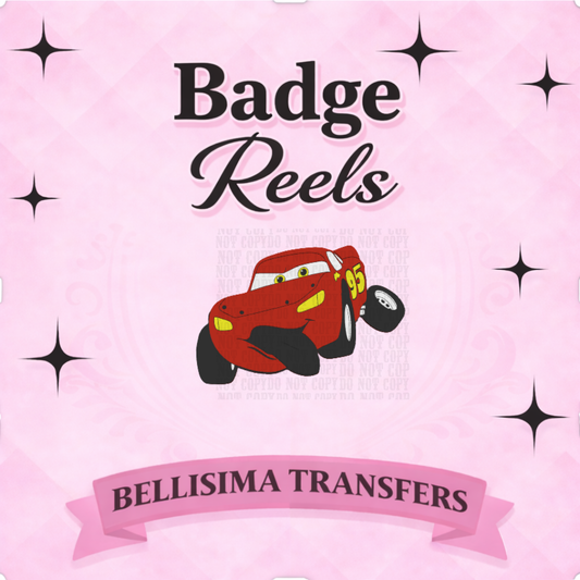 3D RED CAR Badge Reel