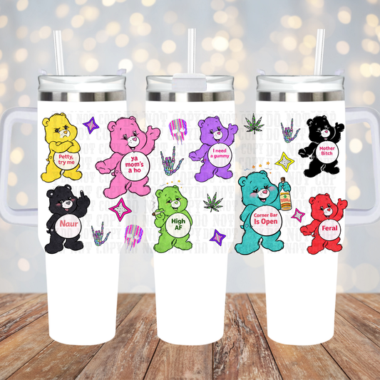 40oz FERAL MAMA BEARS UV DTF Cup Wrap - SHOP EXCLUSIVE