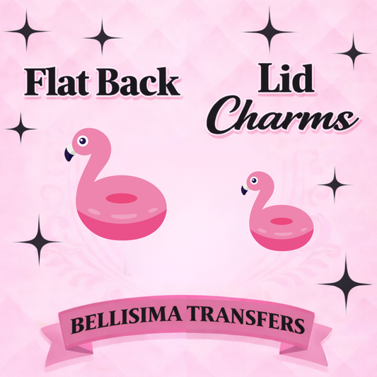 FLAMINGO FLOATY Flat Back Lid Charms