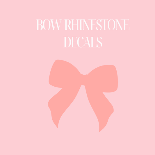 BOW RHINESTONE LID DECAL