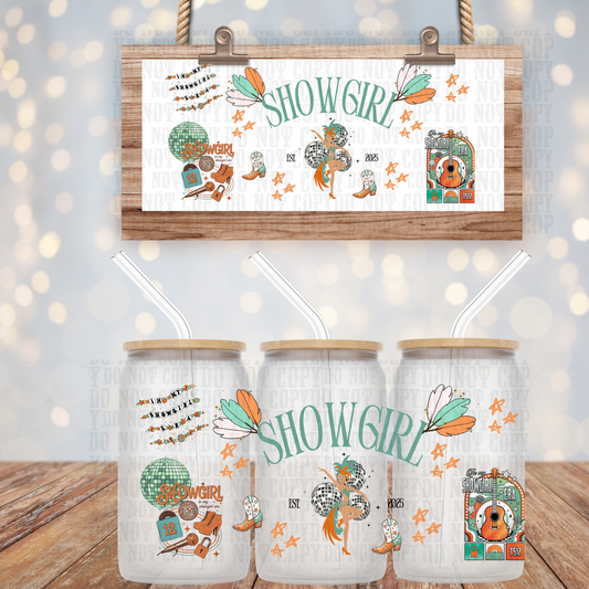 VEGAS SHOW GIRL UV DTF CUP WRAP -SHOP EXCLUSIVE