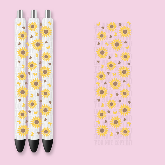 SPRING SUNFLOWER UV DTF Pen Wrap