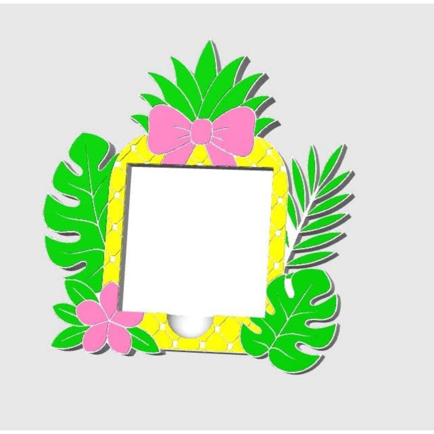 PINEAPPLE BOW  Sticky Note Holder | Desk Decor |  Desk Accessories