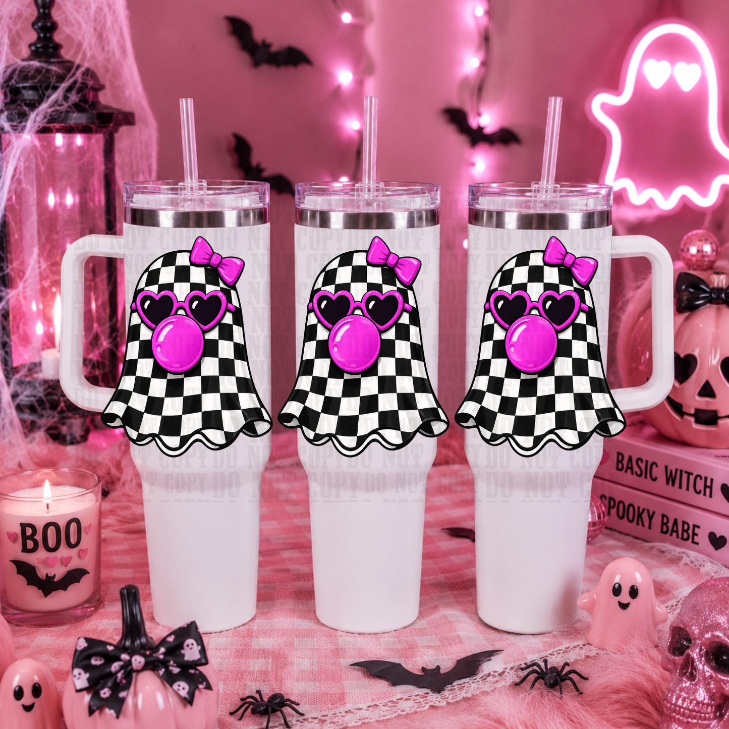 40oz BUBBLE GHOST UV DTF CUP WRAP-SHOP EXCLUSIVE