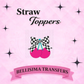 CHECKER CHERRY Straw Topper – 3D Printed Tumbler Accessory | Standard or Stanley