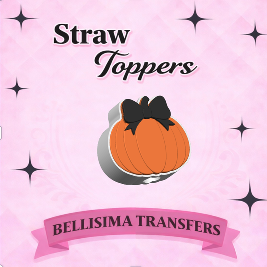3D PUMPKIN BOW TOPPER STANDARD SIZE OR STANLEY