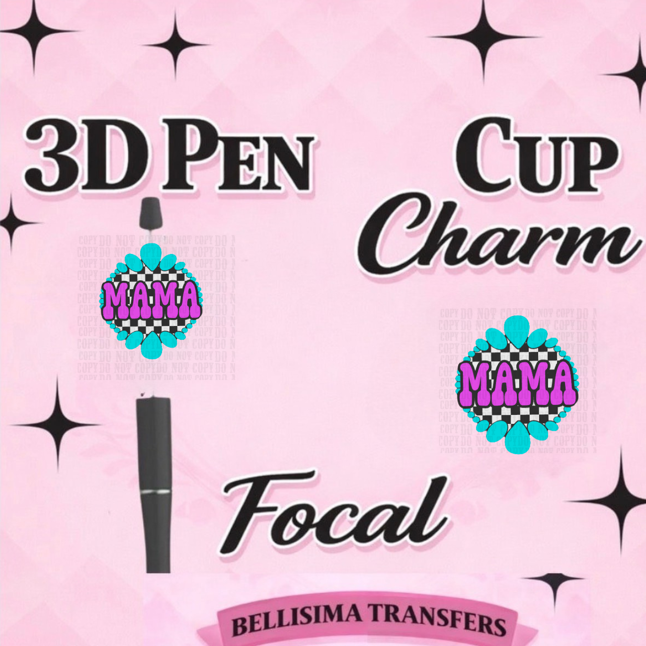 MAMA CONCHO Focal Pen & Cup Charm -Interchangeable Decorative Pen Toppers | Cup Charms