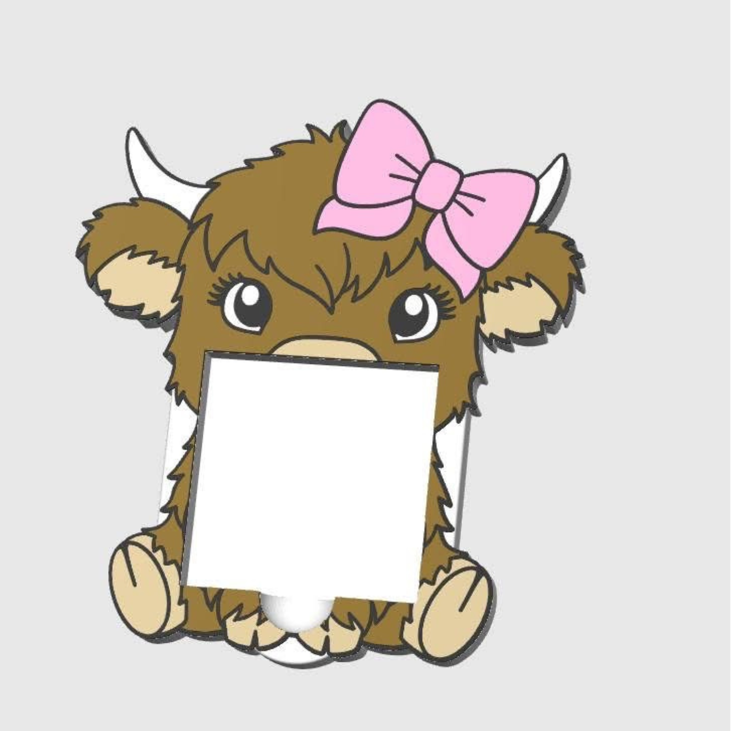 COQUETTE COW Sticky Note Holder | Desk Decor |  Desk Accessories