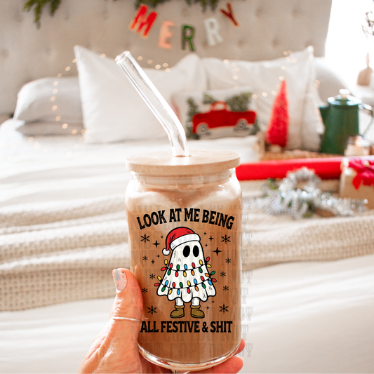 16 OR 40oz FESTIVE UV DTF CUP WRAP
