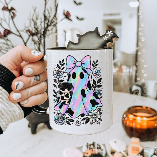 HOLO GHOSTY COFFEE   UV DTF DECAL
