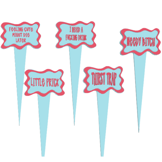 FUNNY SNARKY PLANT STAKES